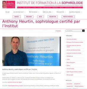 Anthony Heurtin sophrologue formé sophrologie rncp diplome angers brain professionnel relaxation detente stress angoisses douleurs sommeil anxiete